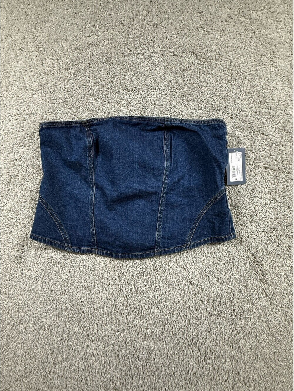 NWT Universal Thread Denim Corset Top Size 14 Zip Open $30